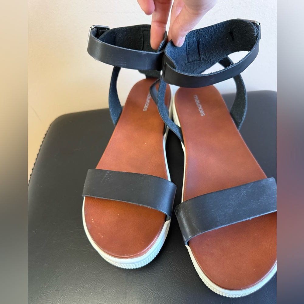 Maurices Black and Brown Women's Sandals